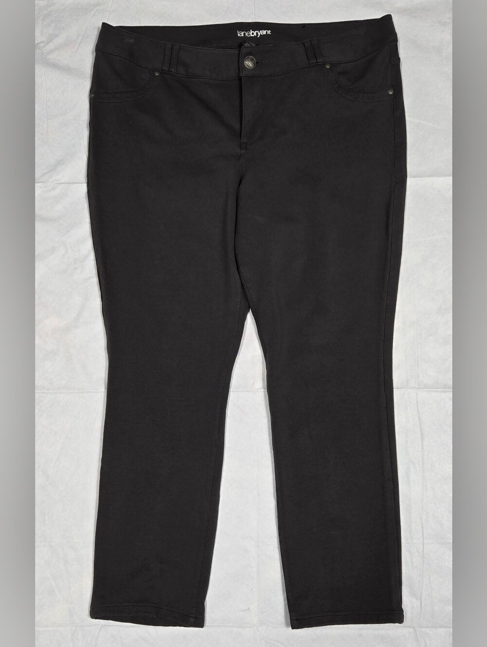 Lane Bryant 18 Petite Gray Stretch Pants Cotton Spandex